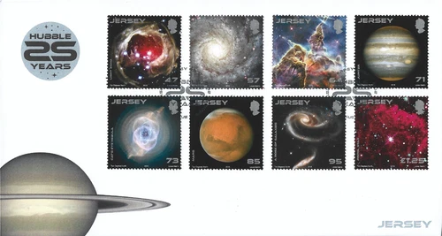 2015 Jersey 25th Anniversary of Launch of Hubble Space Telescope First Day Cover