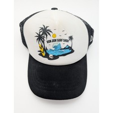 Ron Jon Surf Shop Kids Trucker Hat Black White Snapback Grom Squad Beach Graphic