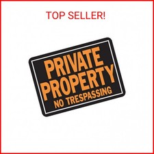 Hy-Ko Products 848 Private Property No Trespassing Aluminum Sign 9.25" x 14" Ora