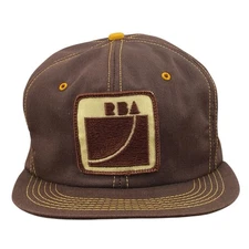 Vintage K-Brand RBA Renewal by Andersen Snapback Trucker Hat Patch Brown (H8)