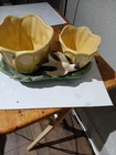 McMoy Vtg Yellow Doubletulip Swallow Plater