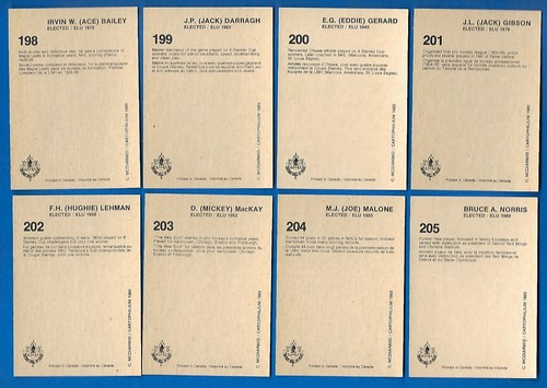 1983 (1985) CARTOPHILIUM HOCKEY HALL OF FAME HOF CARD 1-240 & PROMO SEE LIST - Picture 402 of 488