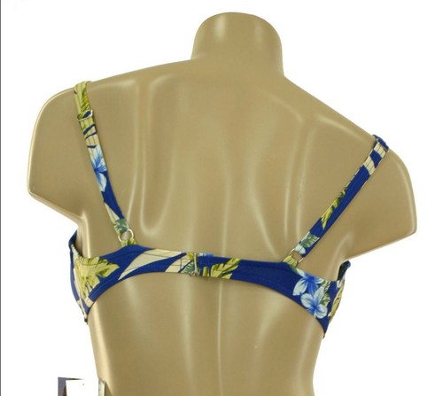 KECHIKA SWIMWEAR NWT WOMEN'S D & DD & F CUP Blue UNDERWIRE SZ 34/36 36/38 TOP - Picture 2 of 3