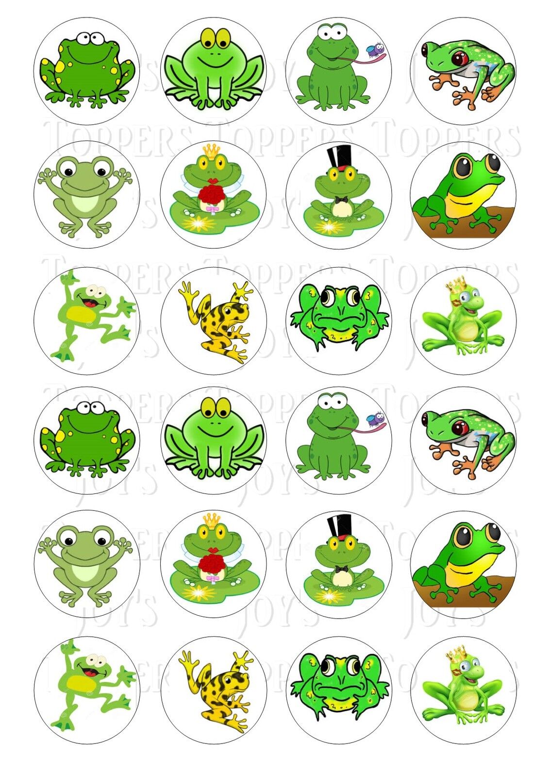 24 FROG FROGS CUPCAKE TOPPERS Some reservation ICED ICING CAKE security FAIRY BUN