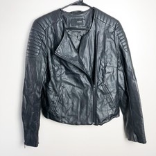Hurley Faux Leather Moto Jacket Black Medium