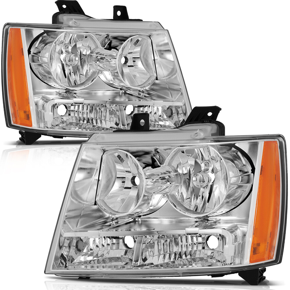 For Chevy Suburban 2007-2014 Headlights Headlamps Assembly Pair Left+Right Side