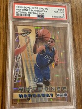 1996-97 Bowman's Best Atomic Refractor Anfernee Hardaway SSP Card #BS7 PSA 8