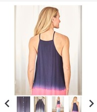 Woman’s W/ POCKETS Ombre Button Front Dress NEW ! Fast Shipper
