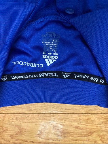 Adidas Kansas Jayhawks Polo Shirt Blue AeroReady Men's Size 2XL - Picture 3 of 4