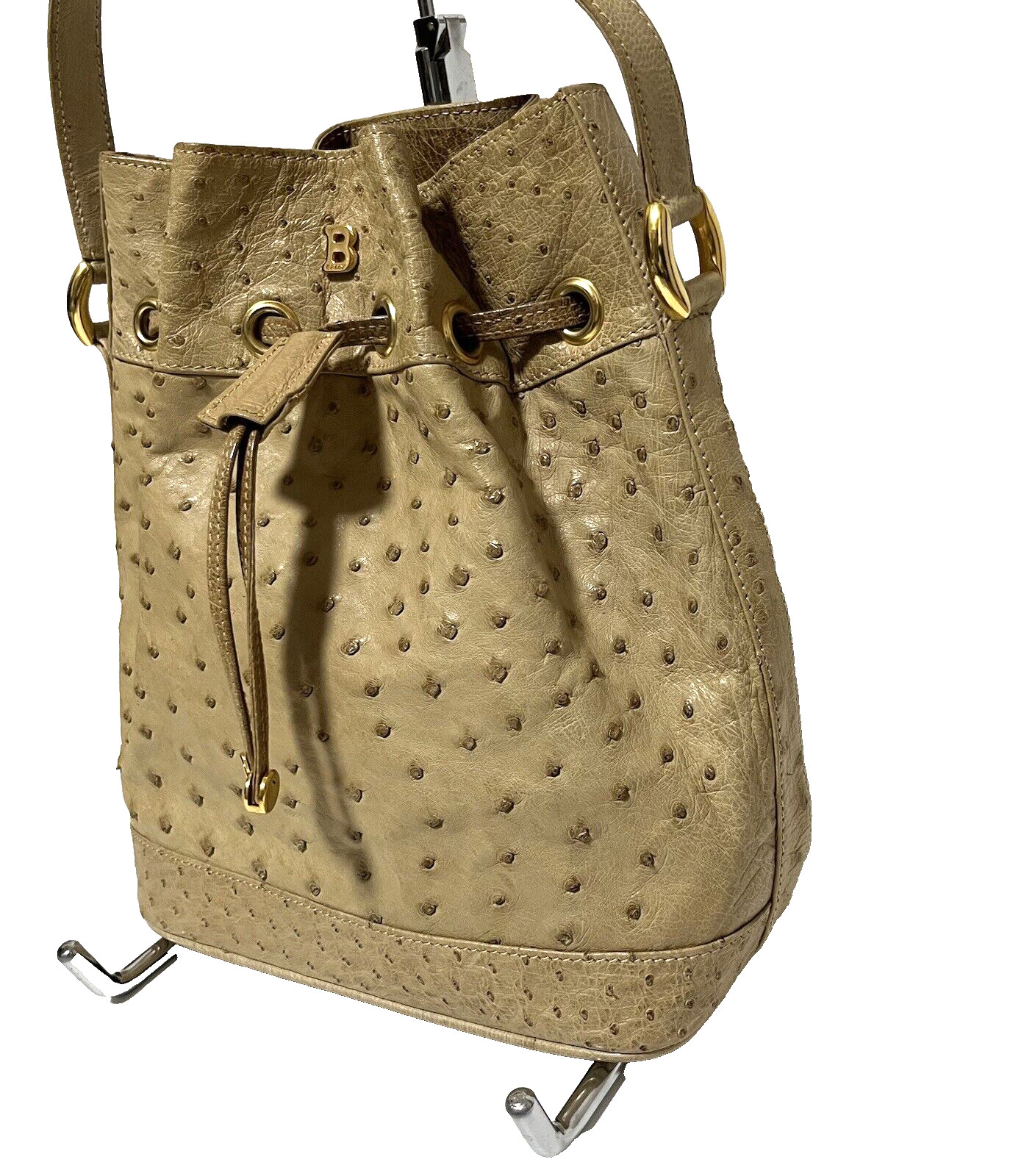 Authentic Bally drawstring bag leather  purse Fro… - image 3