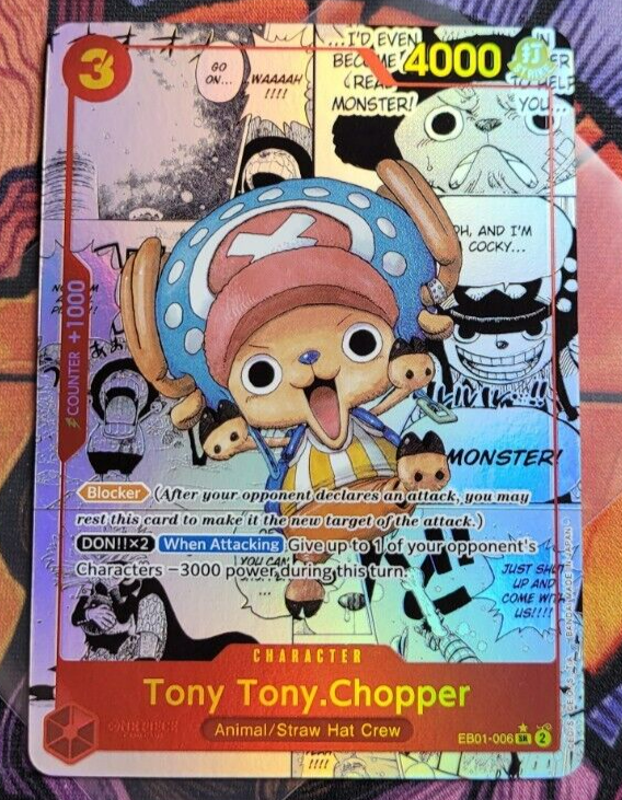 Tony Tony.Chopper Alternate Art Manga Rare SR EB01-006 English One