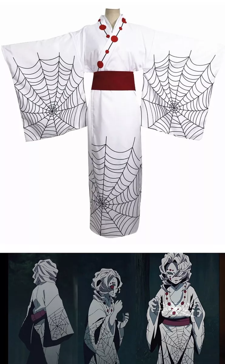 Cosplay Demon Slayer Kimetsu no Yaiba Spider Hill Rui's Mother Costume  Kimono