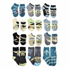 Star Wars The Mandalorian 12-Days of Socks Variety Box Set Multi-Color