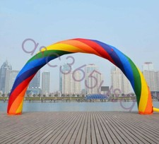 26X10 Ft Inflatable Rainbow Advertising Promotion Arch Door without Air Blower