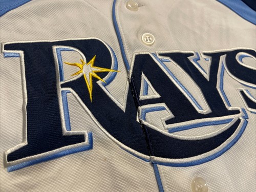 Rare Vintage MAJESTIC Tampa Bay Rays Evan Longoria #3 SEWN Jersey Men’s Large - Picture 5 of 16