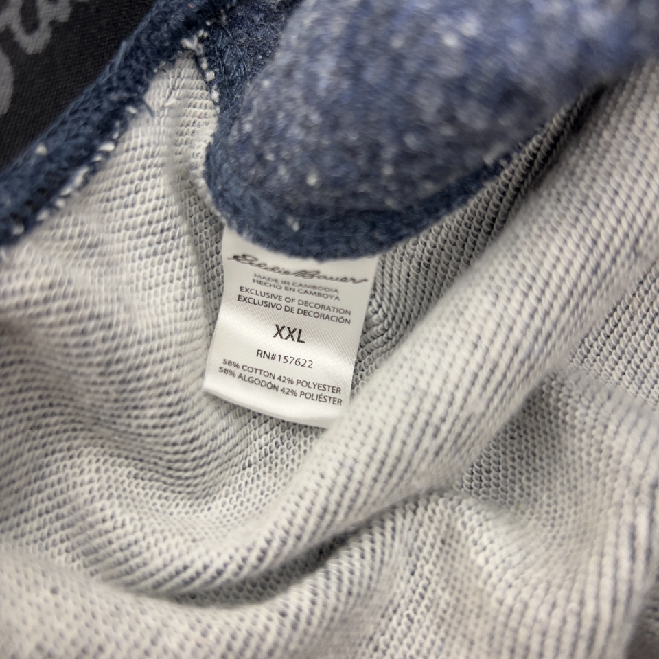 Eddie Bauer Pants Mens XXL Blue Gray Lounge Joggers Sweat Pants Pull on