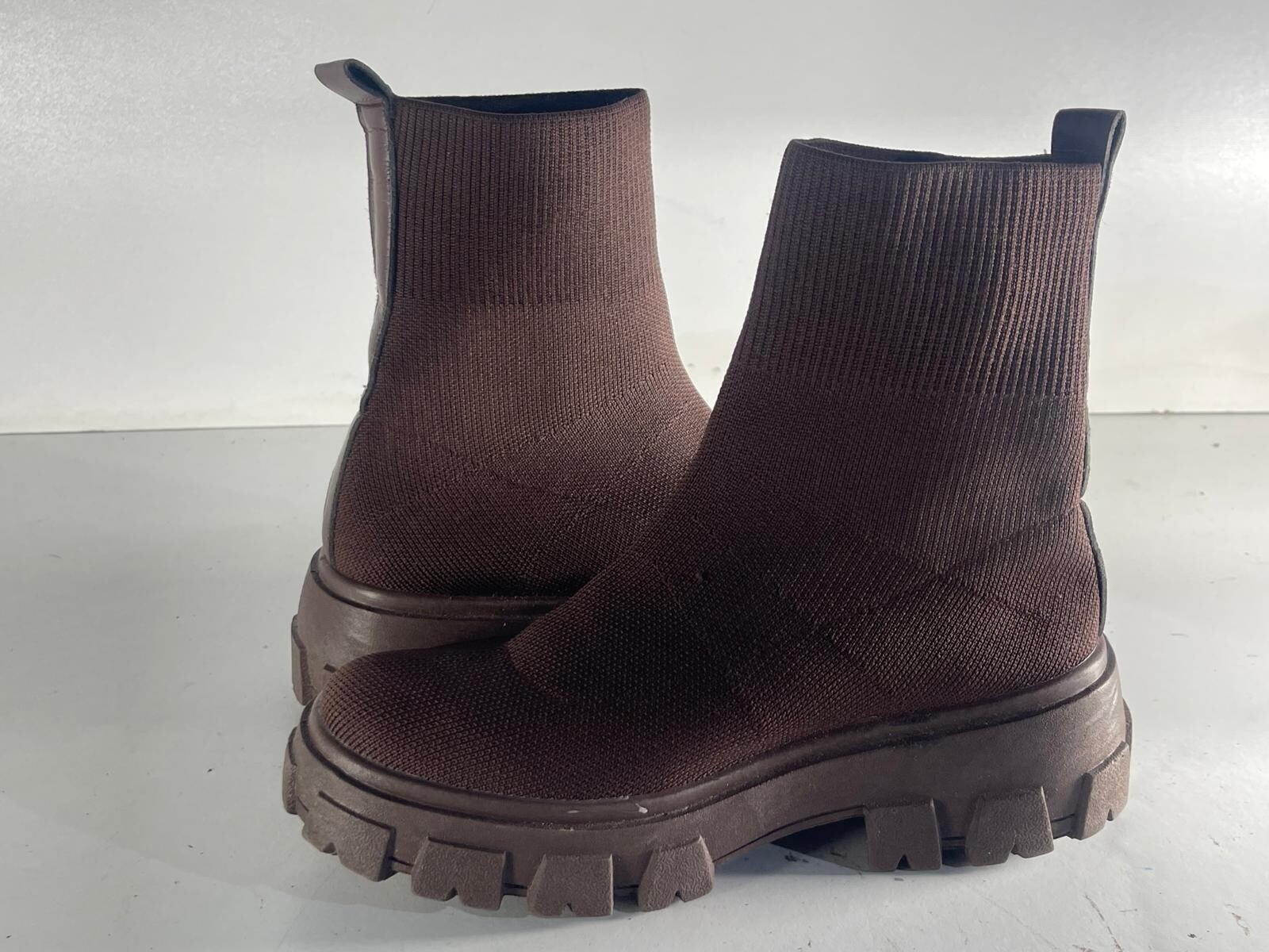 SAOLA Scarpe da donna EGO taglia 5 (38) stivaletti marroni usati suola grossa A7