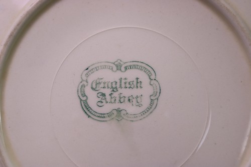 Vintage Taylor Smith Taylor English Abby Red Salad Plate 8 3/8 " Set of 2 - Picture 5 of 7