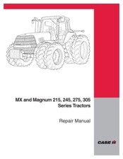 Case Ih Magnum Mx 215, 245, 275, 305 Tractor Service Manual Repair Book 87710915