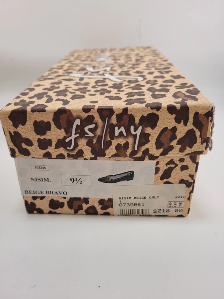 Zapatos planos Nisim con suela francesa FS/NY para mujer cómodos beige talla 9,5 Foto 3 de 4