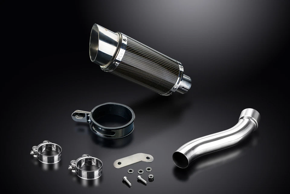 Комплект круглого углеродного глушителя выхлопной системы Ducati Monster 1200 & 821 2014-2020 без шнуровки 8 дюймов - Изображение 3 из 4