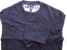 Ms11 Club Room Men's Sleepwear Pajama Pj Crew Long Sleeve Top Shirt Black M