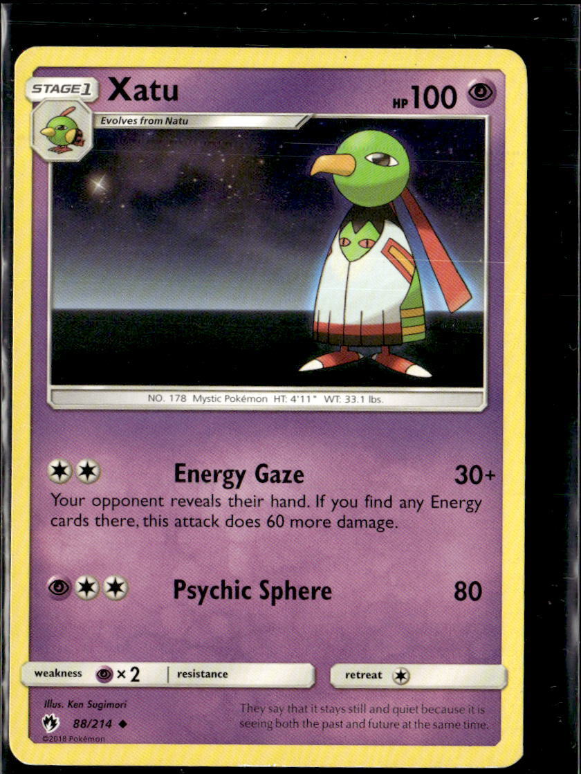Pokemon Xatu 88/214 Lost Thunder Non Holo Uncommon 2 Card Lot