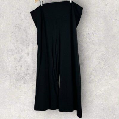 Old Navy Extra High Rise Wide Leg Go Dry Black Leggings Womens Size 4X Pants NEW