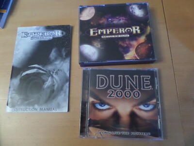 EMPEROR BATTLE FOR DUNE + 68 Page Manual & Dune 2000 PCCD