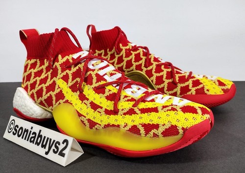 Adidas Crazy BYW Pharrell Chinese New Year Basketball Shoes, Red/Yellow, Size 10 - 第 1/12 張圖片