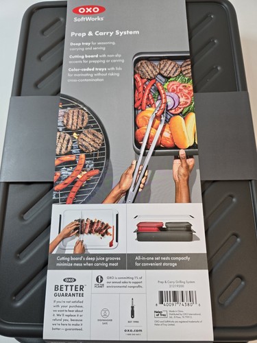 OXO Prep And Carry System 6 Piece Set 1 Main, Cutting Board Lid, 2 Med Container - Picture 6 of 7