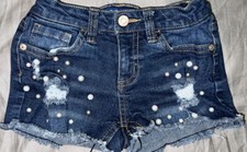 Girls Arizona Jean Co. Pearl Denim Shorts-EUC-Size 6 REG