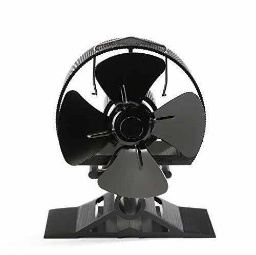 WOOD STOVE FAN Fireplace Heat Powered Thermal Fans Burner Mini 4-Blade  CRSURE | eBay