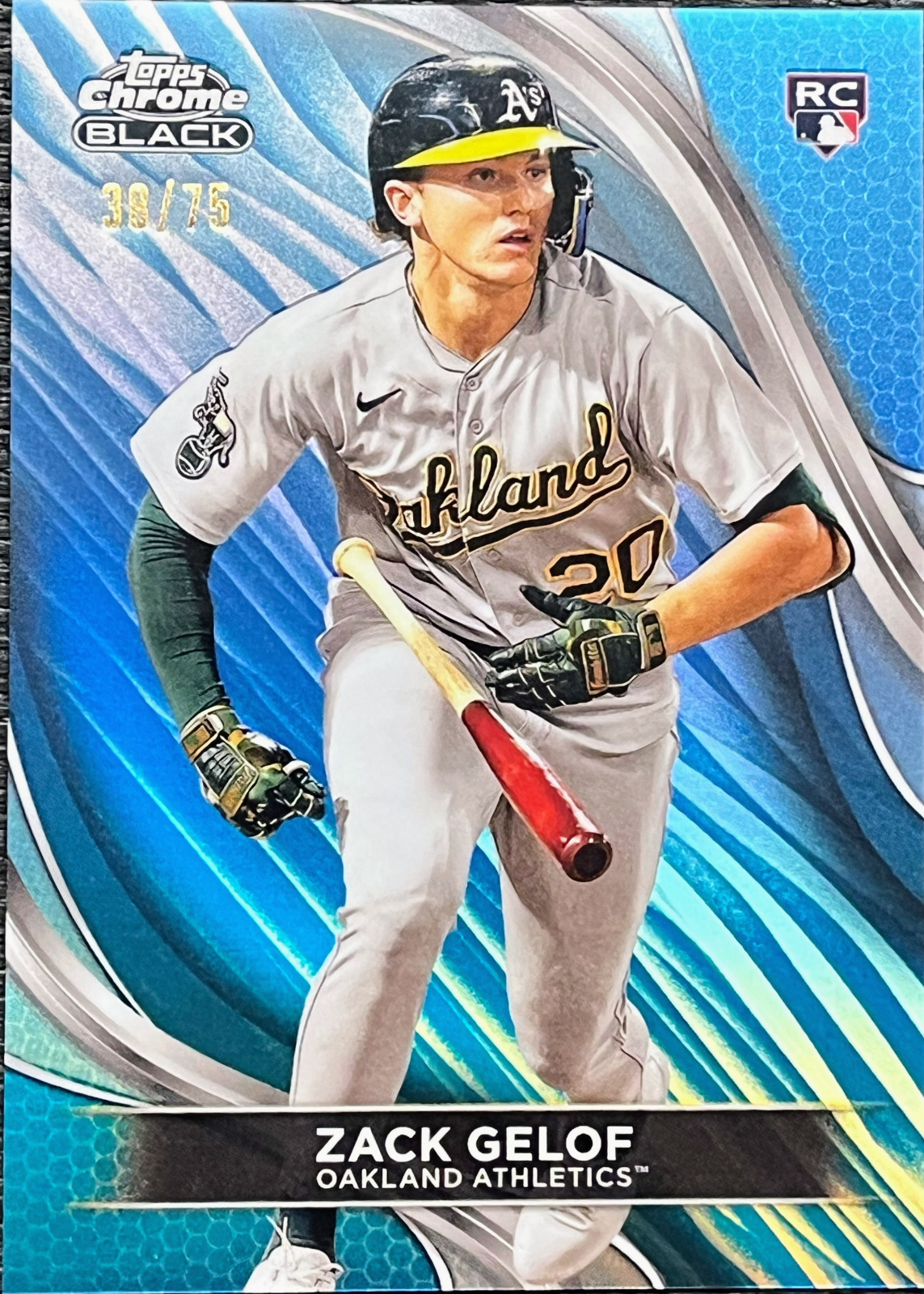 2024 Topps Chrome Black #40 ZACK GELOF Rookie Blue Refractor /75 (RC, PAR)