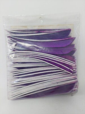 100 Piume Per Freccia Gateway 5 Pollici – Ala Sinistra Parabolic Rosso Barred 500LPBRD - Foto 4