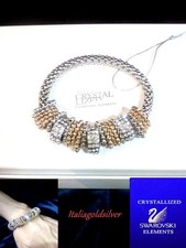 Bracciale Donna SWAROVSKI ORIGINALI Cristalli Argento 925 Brillanti Gioielli Oro