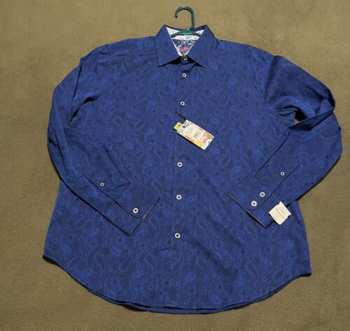 NWT ROBERT GRAHAM HANGING GARDENS 100% COTTON LS PAISLEY SHIRT CLASSIC FIT Large - Picture 1 of 5