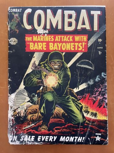 Combat #1 (1952) FAIR GOOD (1.5) Atlas Comics ! Premier numéro ! Âge d'or ! - Photo 1/5