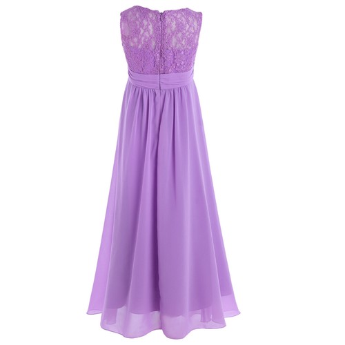 Flower Girls Dress Bridesmaid Birthday Party Prom Wedding Chiffon Formal Gown - Picture 45 of 75