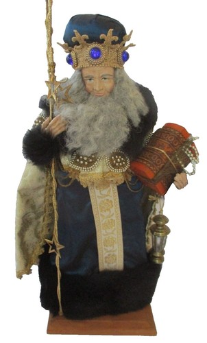 J84/ Santa Claus Christmas Postcard c1910 Lantern Toys White