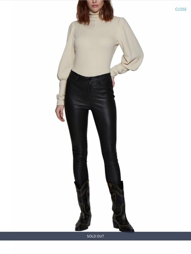 Black Lamb Leather Pants Size 