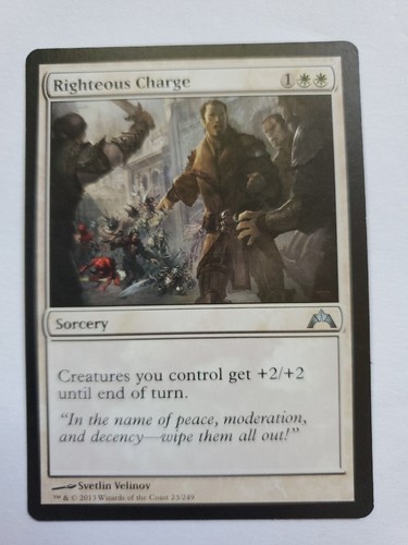 MTG Magic The Gathering Card Righteous Charge Sorcery White Gatecrash 2013