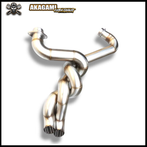 Twisted Exhaust 2 Into 2 Fit For Harley-Davidson Dyna FXR/STREET BOB/FXD - Picture 3 of 3