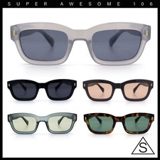 Mod Gentleman Style Hipster Narrow Thick Horn Rim Mod Sunglasses