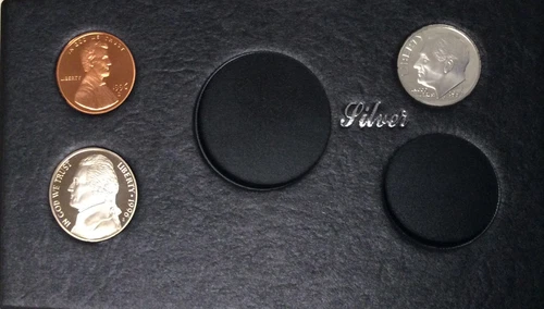 1996 Silver Proof Dime With Nickel & Penny. Partial Set No COA, Lense or Box.