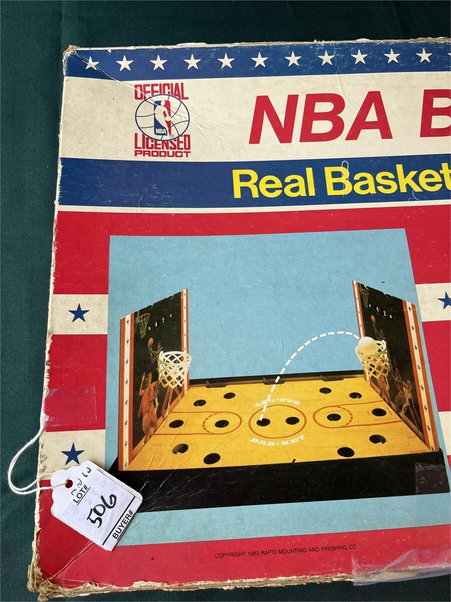 NBA Bas-ket Vintage Basketball Game By Cadaco 1983 Board Game Rare With Box