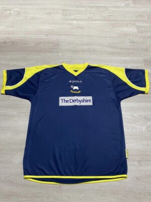 Joma Derby County 2006/2007 Away Football Shirt Blue Yellow | eBay