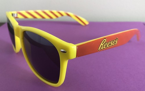 Reese’s Peanut Butter Cup Logo Sunglasses Orange & Yellow Plastic Adult Size