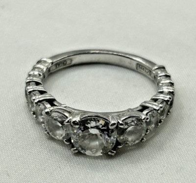 Sterling EPIPHANY Cubic Zirconia Graduated Stone Ring Size 7.25