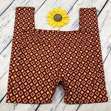 LuLaRoe Tall  Curvy Leggings Geometric Pattern Multi Colored Orange at1244